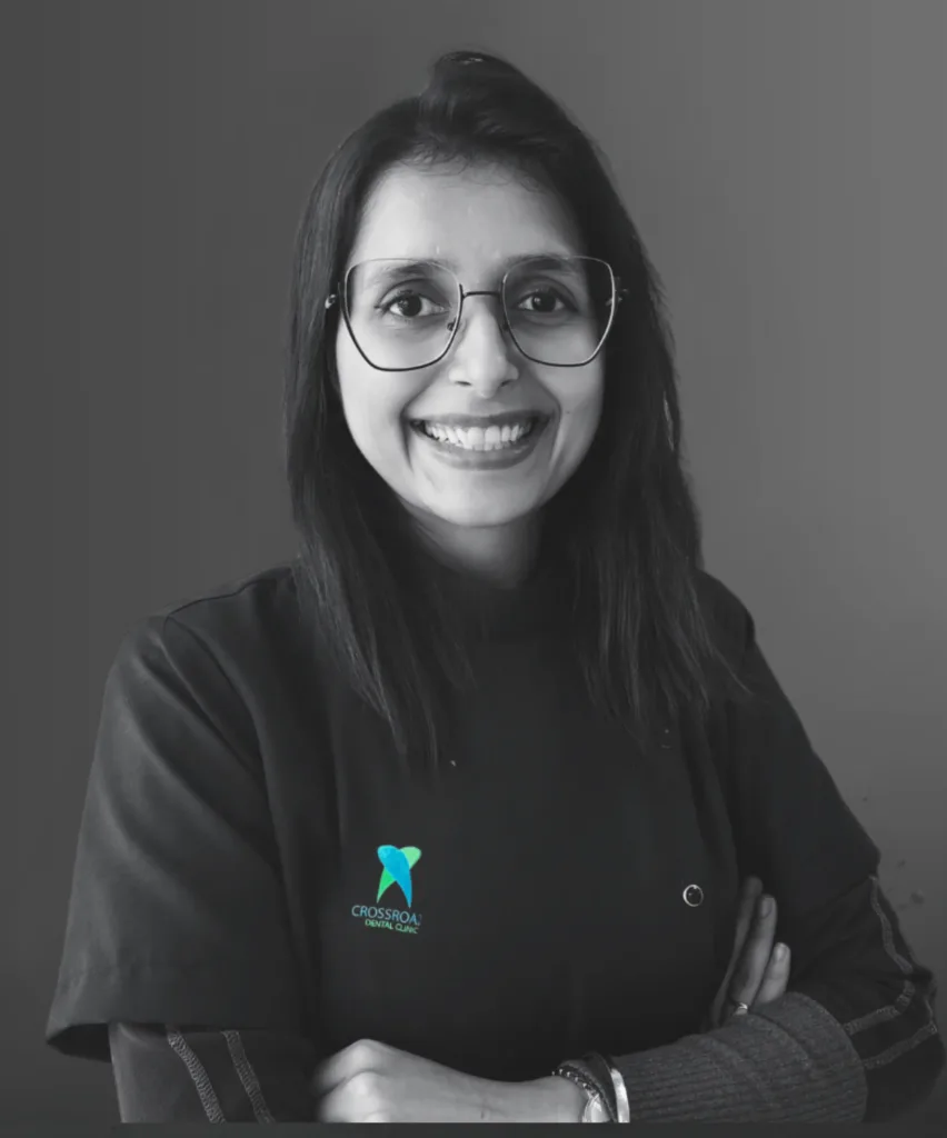Dr. Divya Babel, experienced General Dentist at Crossroads Dental Clinic Dubai, providing expert dental care and smile makeover services