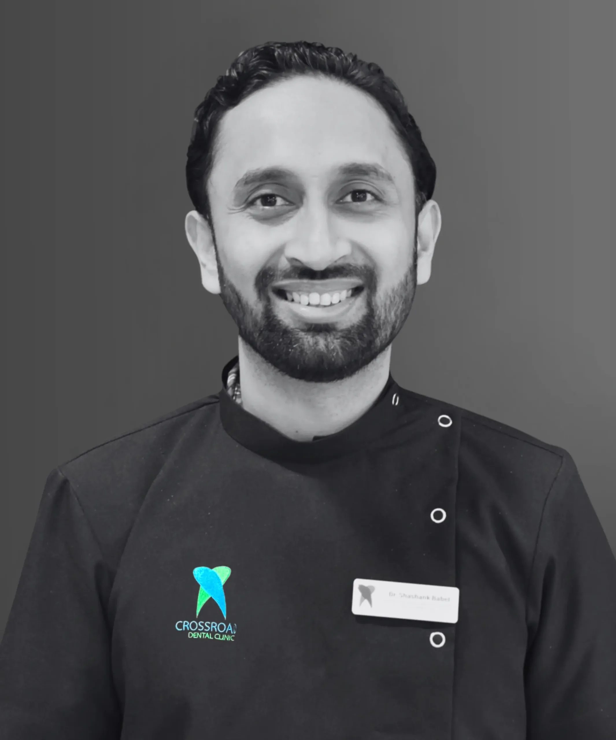Dr. Shashank Babel - Specialist Endodontist at Crossroads Dental Clinic Dubai, expert in root canal treatment, dental pain management, and microscopic endodontics.