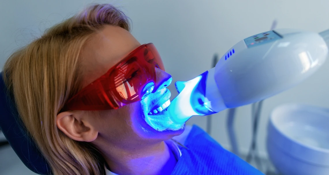 Laser teeth whitening at Crossroads Dental Clinic Dubai for brighter smile, available in Sheikh Zayed Road and Deira