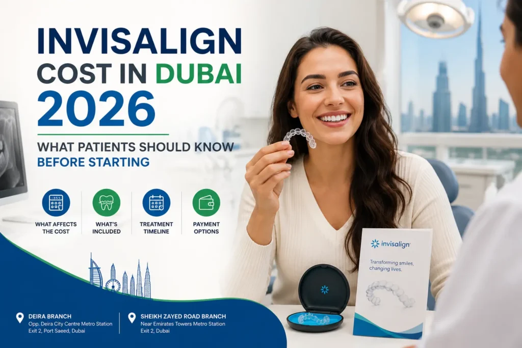 Patient discussing Invisalign cost in Dubai during a clear aligner consultation