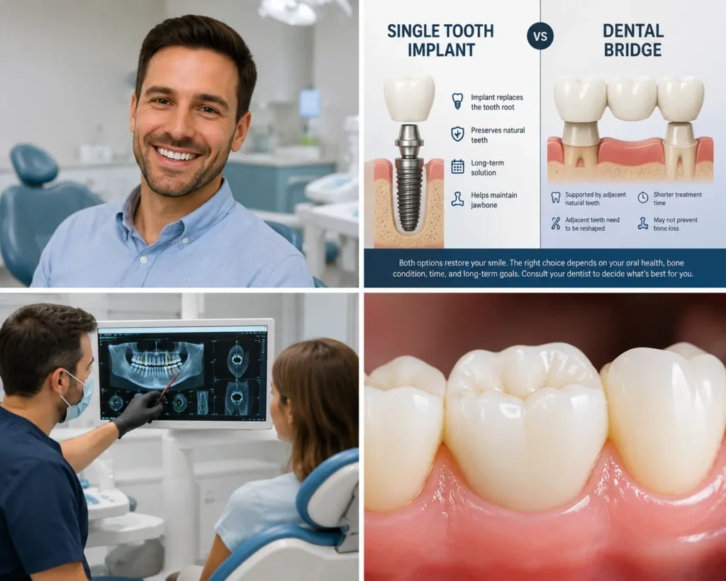 Natural looking dental implant crown or bridge in Dubai